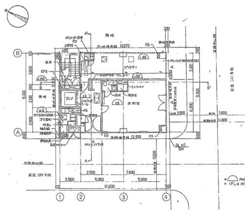 【間取り】 | 浜町駅 徒歩7分 ルート浜町ビル 1階 14.25坪 スケルトン渡し