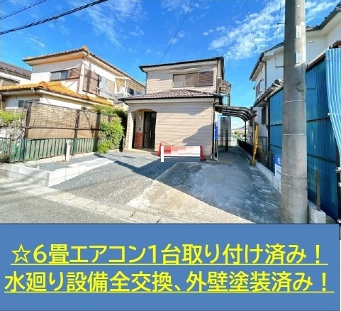 中古戸建　熊谷市柿沼1003-9（リフォーム住宅）の前面道路含む現地写真