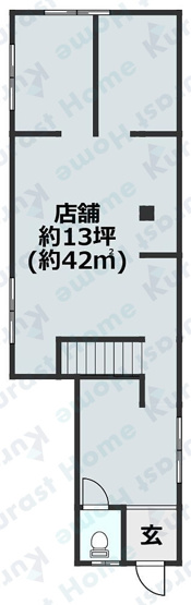 【間取り】 | 野々上3丁目2階店舗