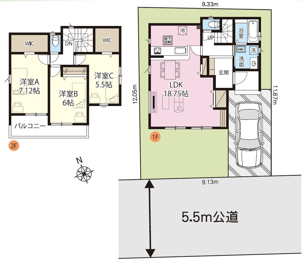 熊谷市宮町　GRAFARE　全1棟の間取り|■ウォークインクローゼットなど収納充実！