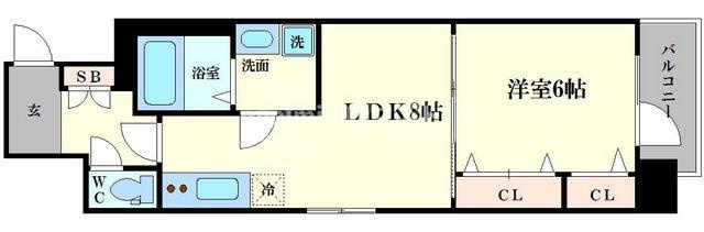 プレサンス心斎橋ニストの間取り