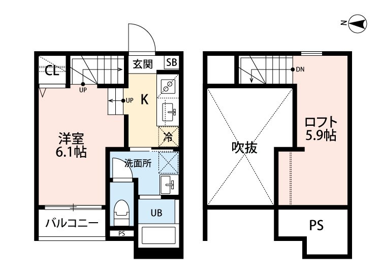 熊本市中央区国府３丁目のアパートの間取り