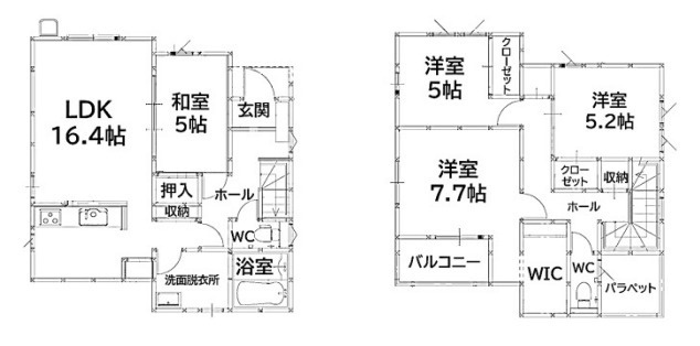 【間取り】 | 春日市須玖北4丁目2期　1号棟（全2棟）【仲介手数料無料・0円】 | 平日、土日祝日もお好きな日時にご見学可能です。お気軽にお問合せ下さい。