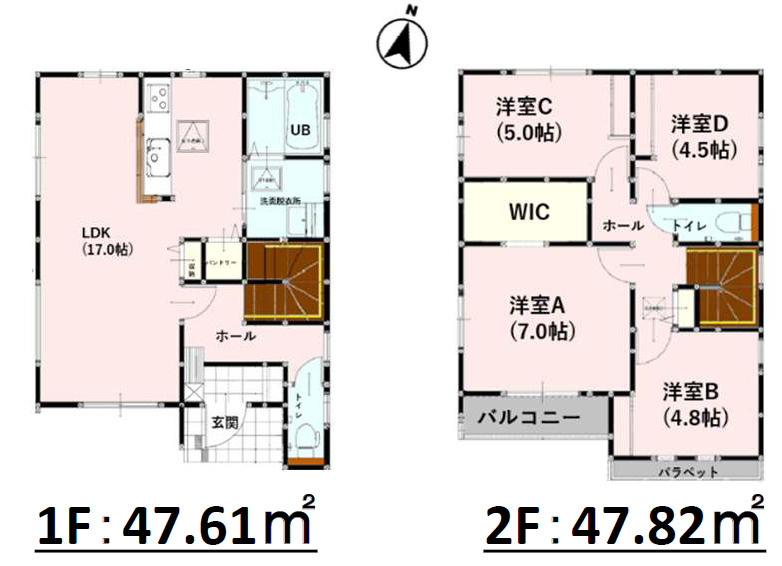 仲介手数料不要　よかタウンBloom合志市幾久富5期【南ヶ丘小・合志中】の間取り