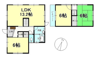 【間取り】 | 戸建　下伊台町