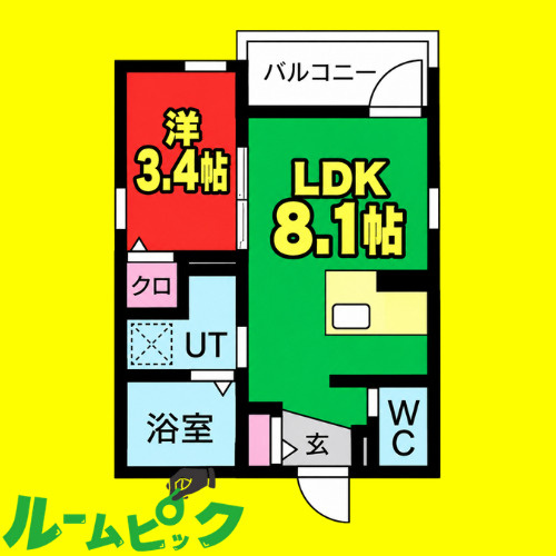 Anecis 橘　名古屋市賃貸　仲介手数料無料の間取り