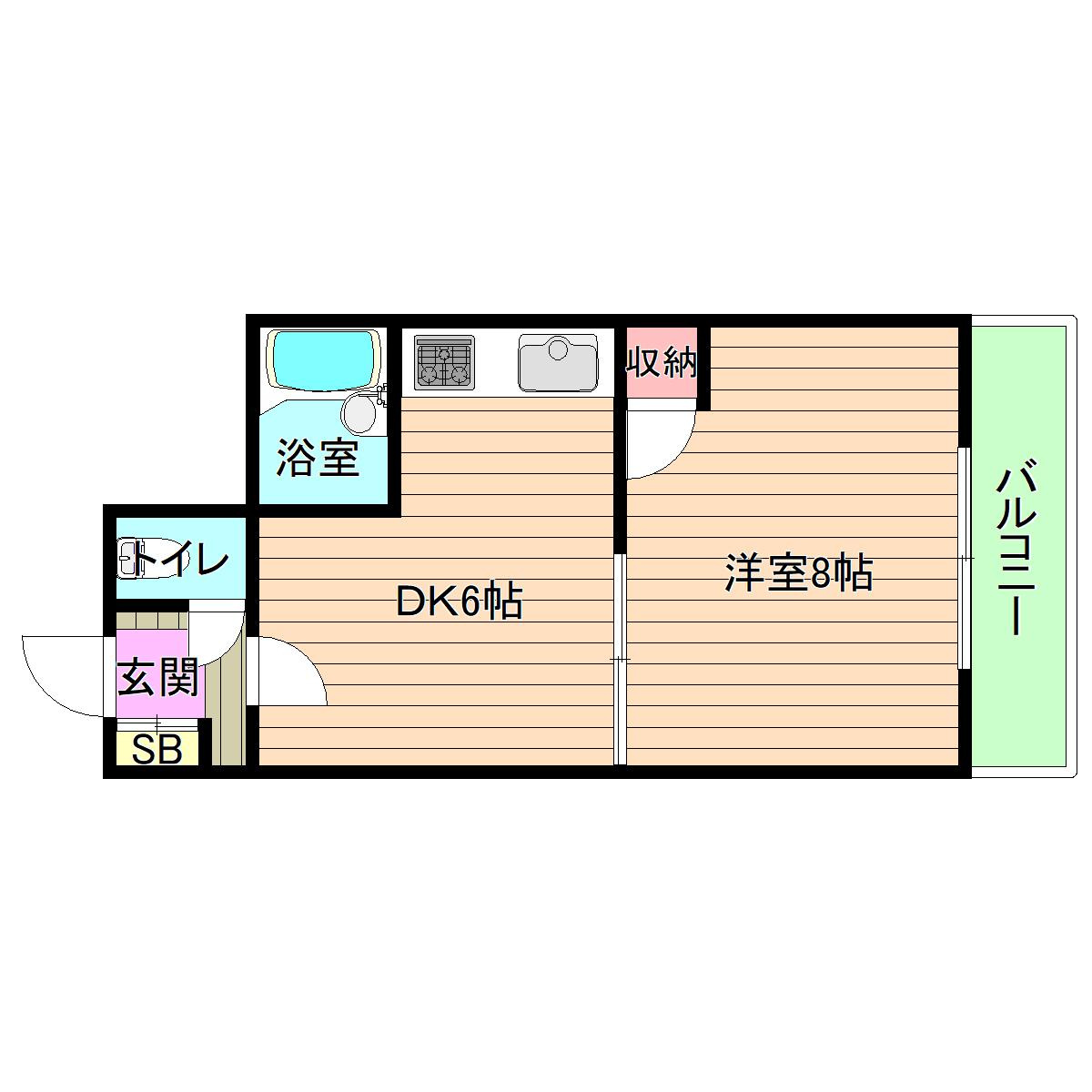 大阪市都島区網島町の賃貸マンションの間取り