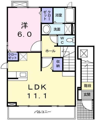 ジーラ・ソーレ　Ⅱの間取り|間取図