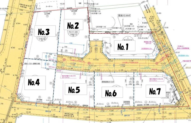 秦野市東田原売地　№7の土地図|区画図「秦野市東田原売地」