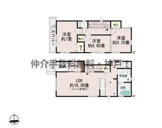 【間取り】 | 神戸市垂水区桃山台3丁目　新築戸建1号棟　仲介手数料無料！ | 垂水区桃山台3　新築1号棟　仲介手数料無料！