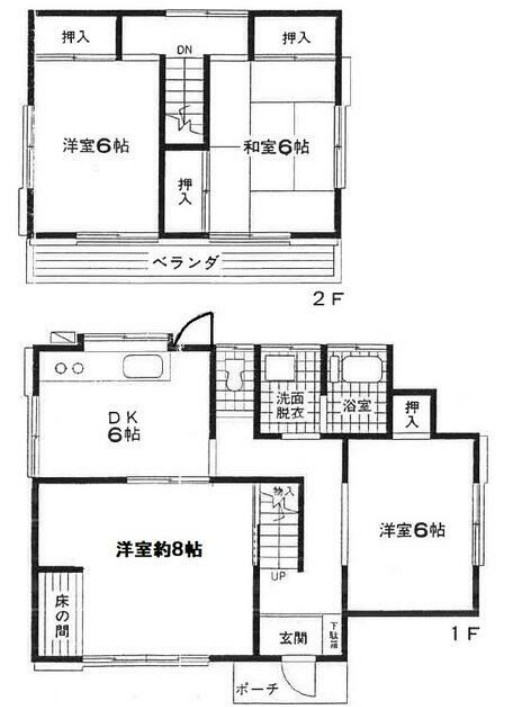 【中古】坂戸市石井中古住宅の間取り
