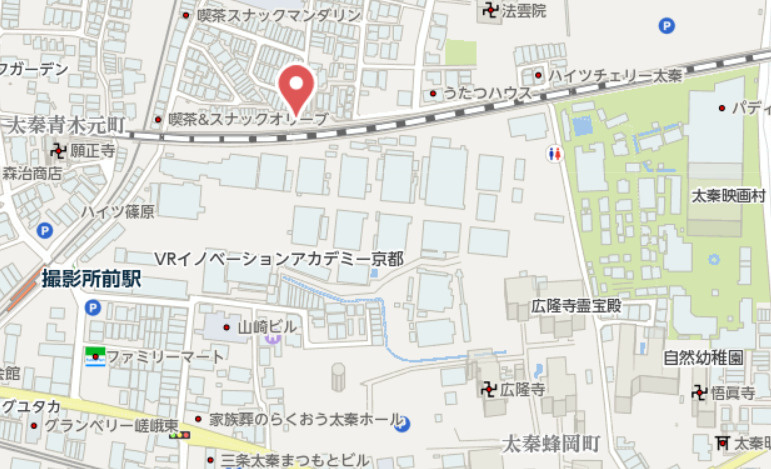 京都市右京区太秦蜂岡町　中古戸建の地図