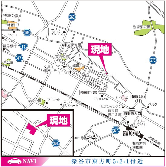 新築戸建・新築建売　深谷市東方町　GRAFARE　全5棟の地図