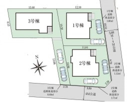 さいたま市大和田町　新築一戸建て　ティアラ　01の区画図|1号棟
