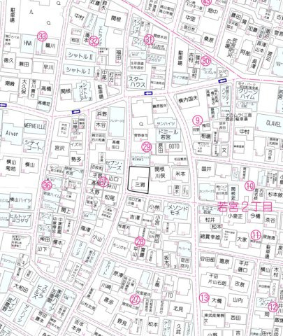 中野区若宮2丁目　4区画の地図