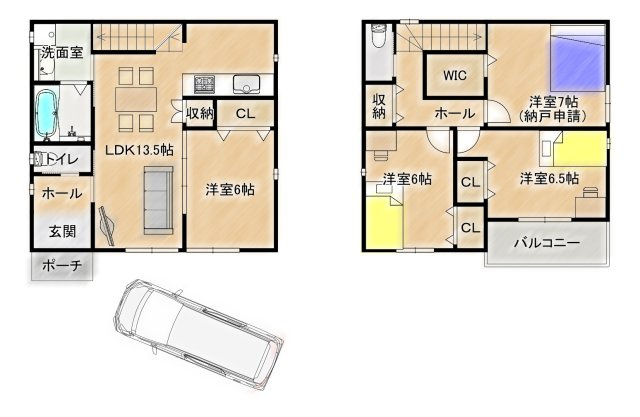FreeLife下坂部Ⅵ-6号地の参考プラン|参考プラン