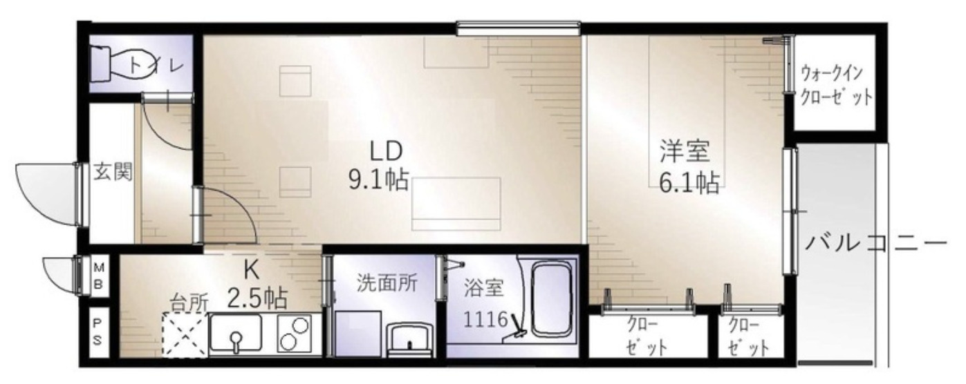 グランハイツ西喜の間取り