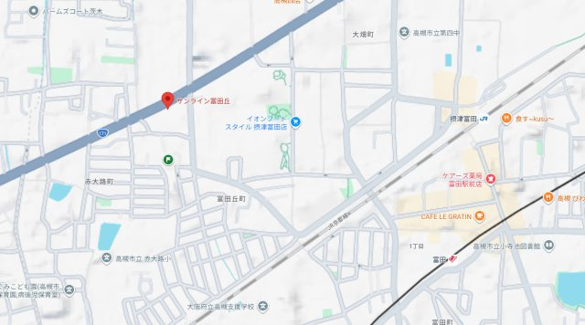 サンライン富田丘の地図