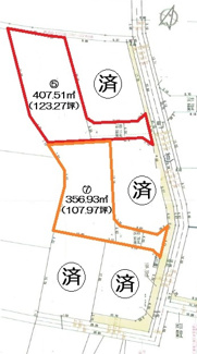 【土地図】 | 北群馬郡吉岡町北下分譲地