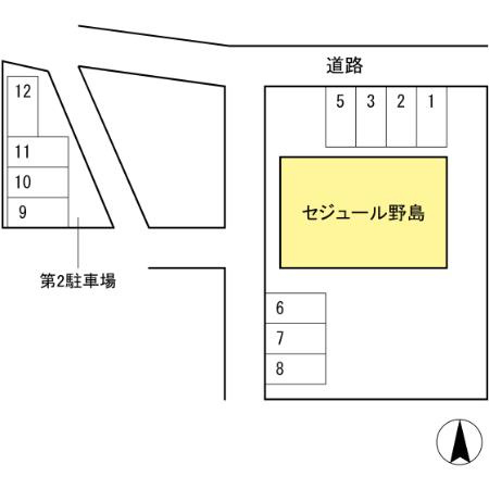 セジュール野島の区画図