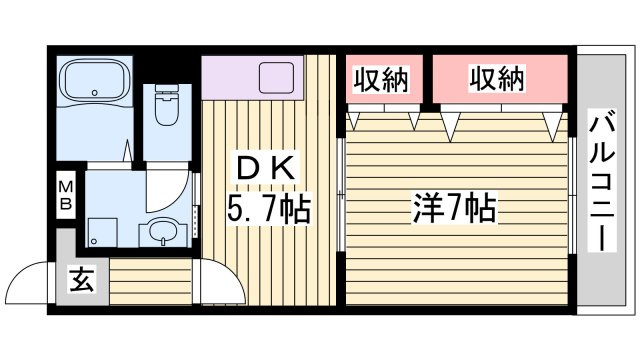 ウエストヴィラの間取り