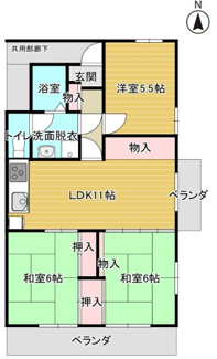 【間取り】 | 秋川マンション