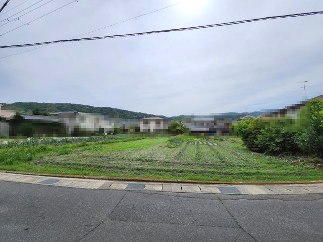 【商談中】長岡京市奥海印寺森ノ下の前面道路含む現地写真|土地前面は山を眺めることができ、自然豊かな立地となっております(^^)/
