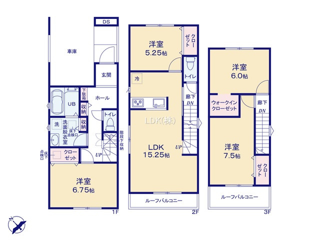 【間取り】 | 新築戸建／ふじみ野市上福岡５丁目（全2棟）