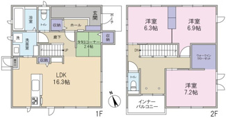 【間取り】 | 入野中山台五丁目　戸建 | 入野中山台五丁目　戸建　3LDK　