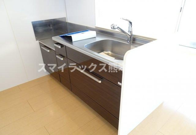 熊本市南区出仲間２丁目のアパートのキッチン