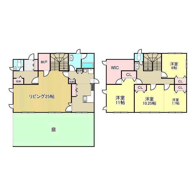 梅坪町戸建住宅の間取り