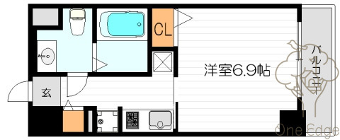 エイペックス北梅田の間取り