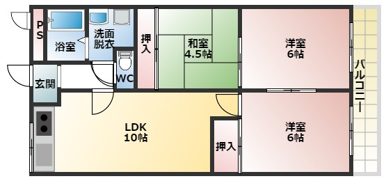 【間取り】 | エコーハイツII