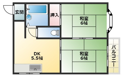 【間取り】 | ルブラン甲陽