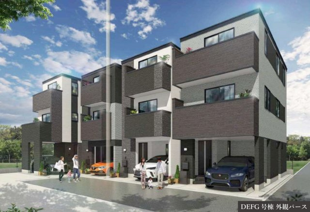 横浜市中区本牧元町 新築戸建て【仲介手数料無料】の外観パース