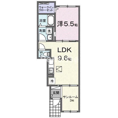 アクティーフ・Ｙ　Ⅰの間取り|間取図