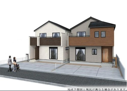 ブルーミングガーデン　玉野市田井3丁目【仲介手数料無料】の外観パース|右側