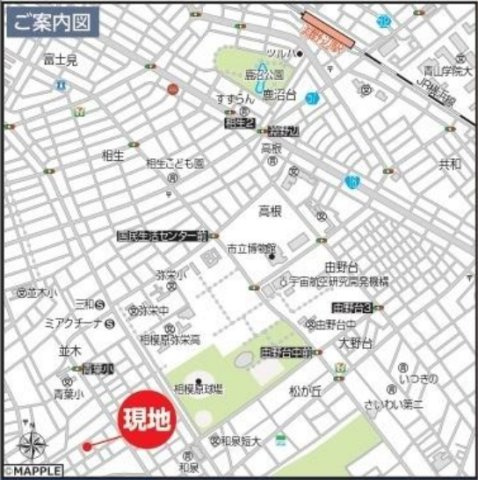 相模原市中央区緑が丘　新築1棟の地図