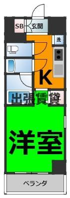 仲介手数料0円！！BPRレジデンス丸の内の間取り
