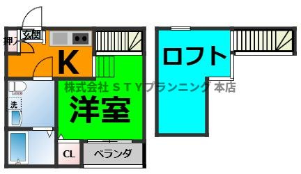 仲介手数料０円！Monstera　春敲の間取り