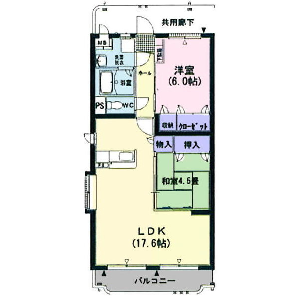 アプランドル Ⅳの間取り