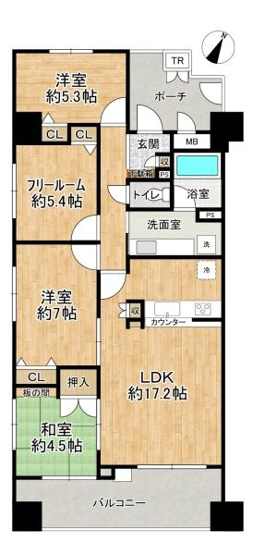 【間取り】 | ディアエスタ・ミオ別府ラフィナス | 山電「別府」駅徒歩6分の好立地♪