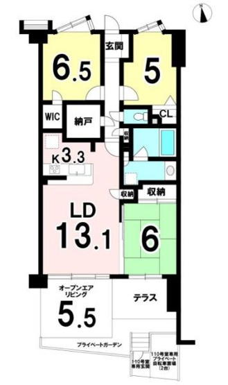 【間取り】 | グランシティたまプラーザⅠ | 販売価格：４，６９８万円　間取り：３ＳＬＤＫ 新築（いつでもご見学可能ですのでお気軽にお問合せ下さい）