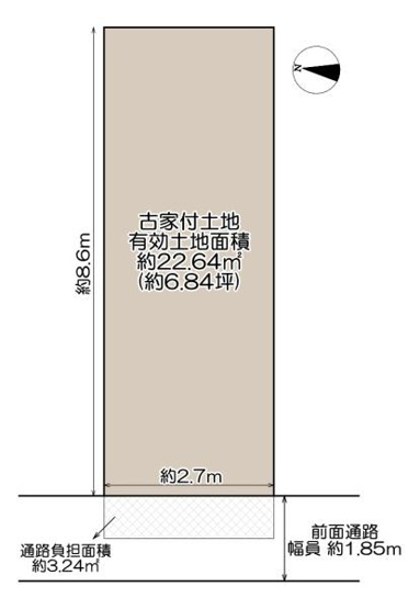 【土地図】 | 門真市打越町　古家付き売土地