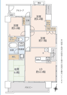 【間取り】 | 【宝マンション稲永】✨️仲介手数料無料✨️稲永小学校・港陽中学校