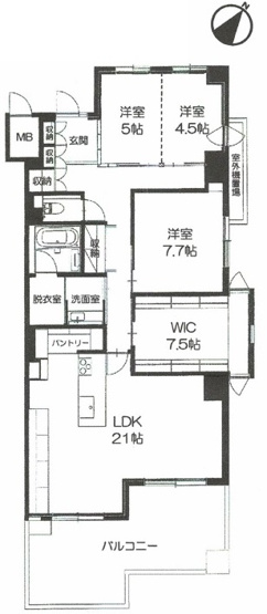 【間取り】 | ラ・メール狩口（Ⅱ）３番館