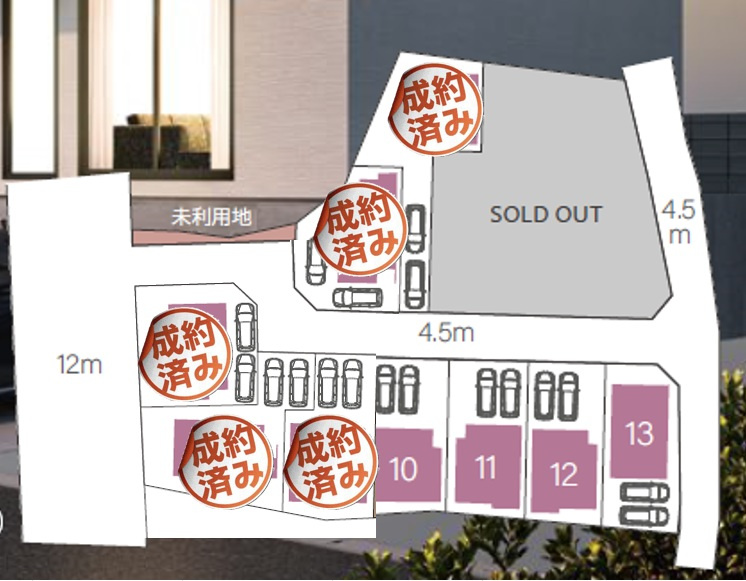 ♪♪沖縄市美里６丁目-11号棟(全9棟)の区画図|区画