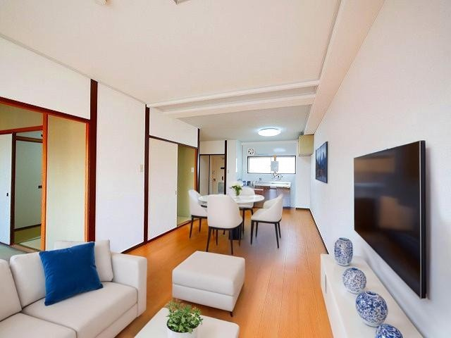 森本マンションの居間・リビング|CGで家具等を配置したもので家具等は含まれません