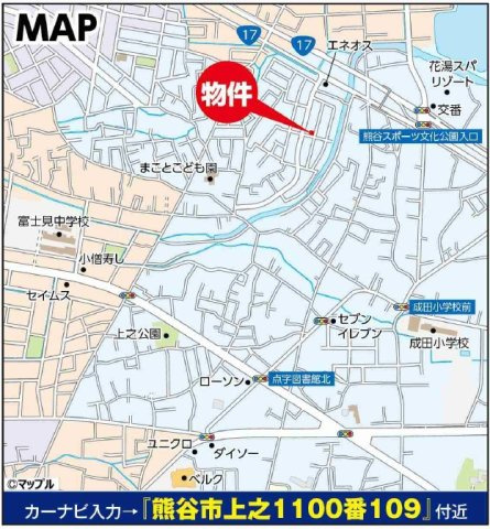 熊谷市上之　AiTOWN　全1邸の地図