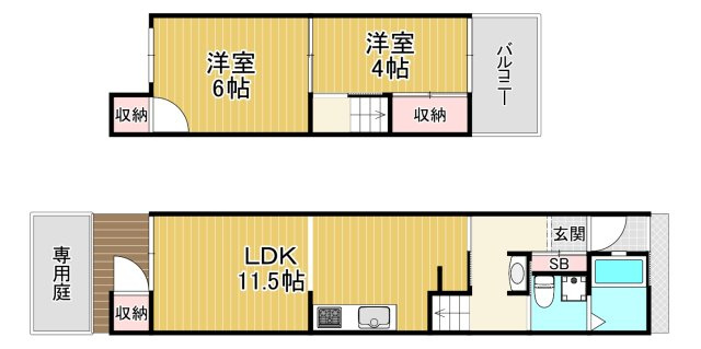【間取り】 | 大宮5丁目長屋